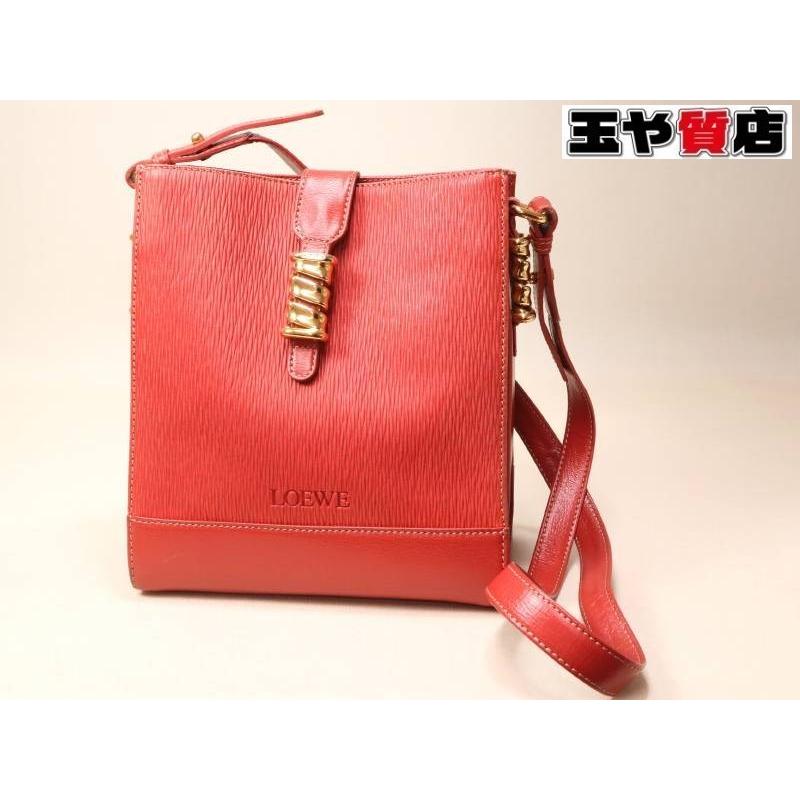 LOEWE（ロエベ） ベラスケス ショルダーバッグ レザー 赤茶 : 親切な