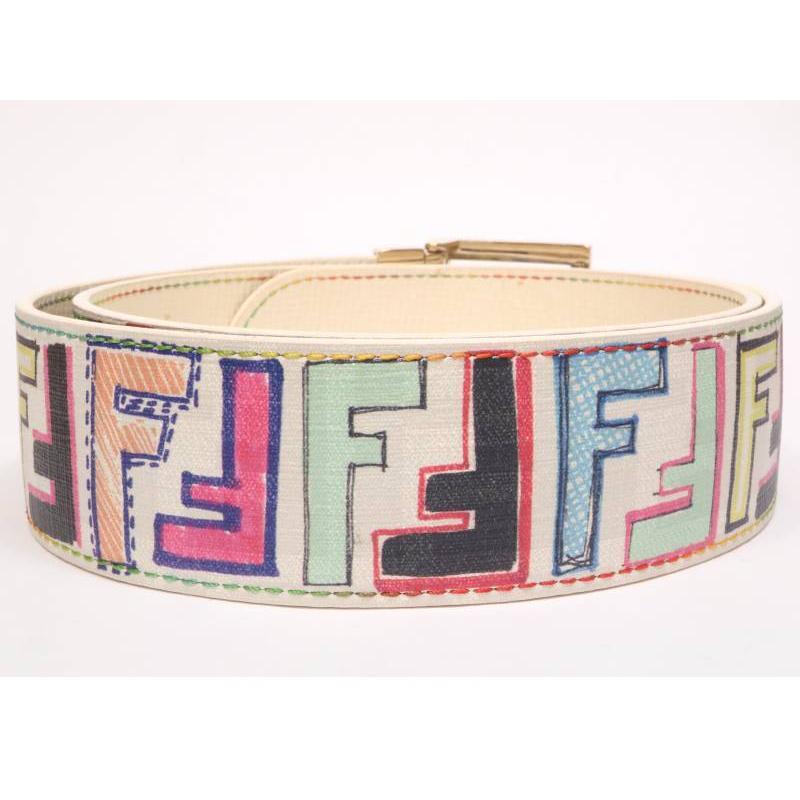 FENDI（フェンディ） リバーシブル 回転バックル マルチカラー ズッカ