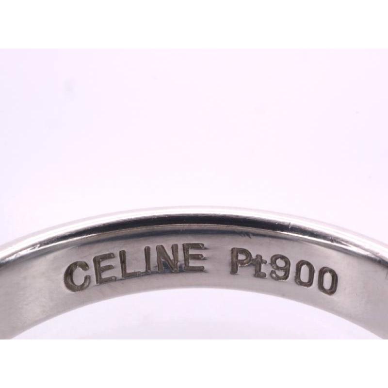 CELINE セリーヌ 美品 ルビー1P デザイン リング 9号弱 pt900 CELINE セリーヌ 美品 ルビー1P デザイン リング 9号弱 pt900