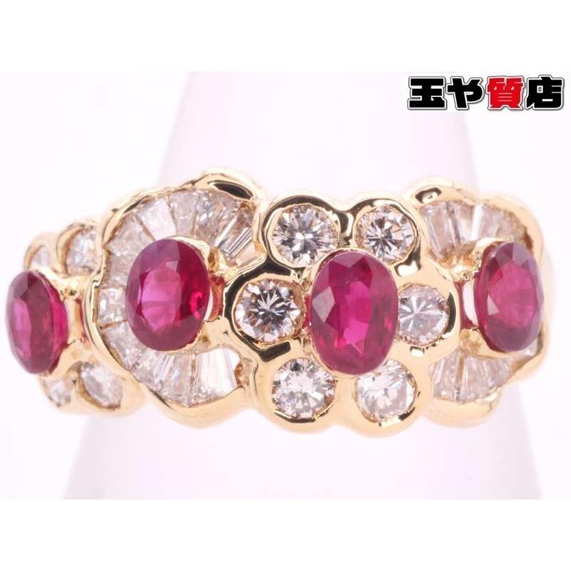 Ponte Vecchio ポンテヴェキオ 美品 ルビー0.68ct ダイヤ 0.64ct  