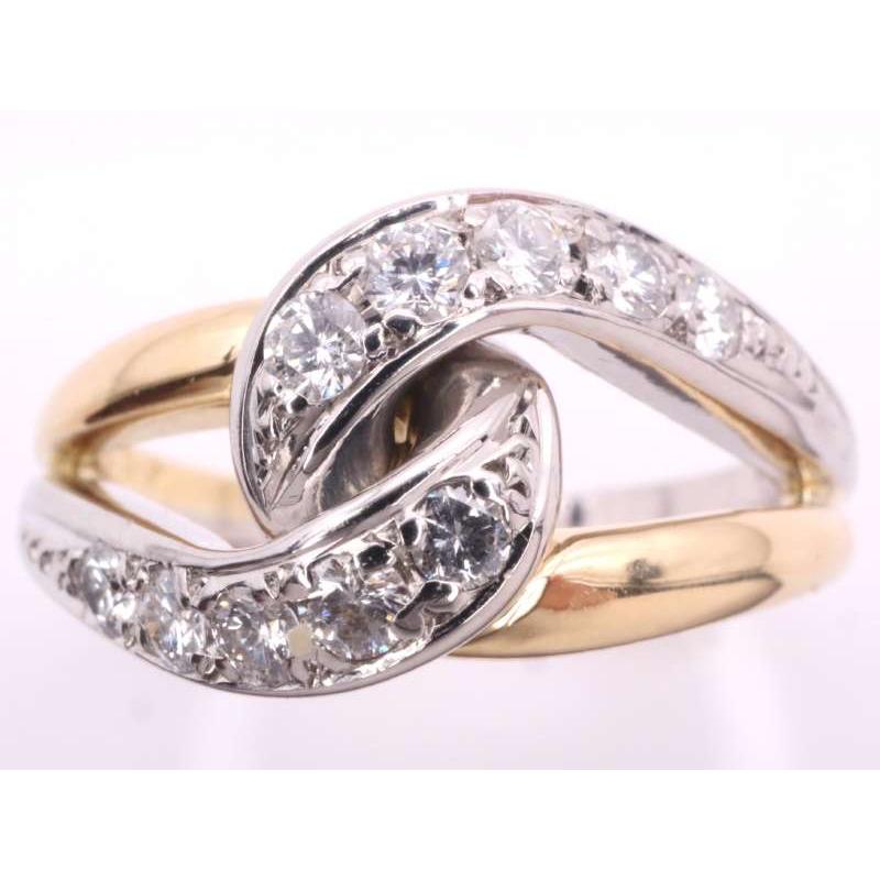 MIKIMOTO ミキモト 美品 ダイヤ 0.25ct デザイン リング 10号