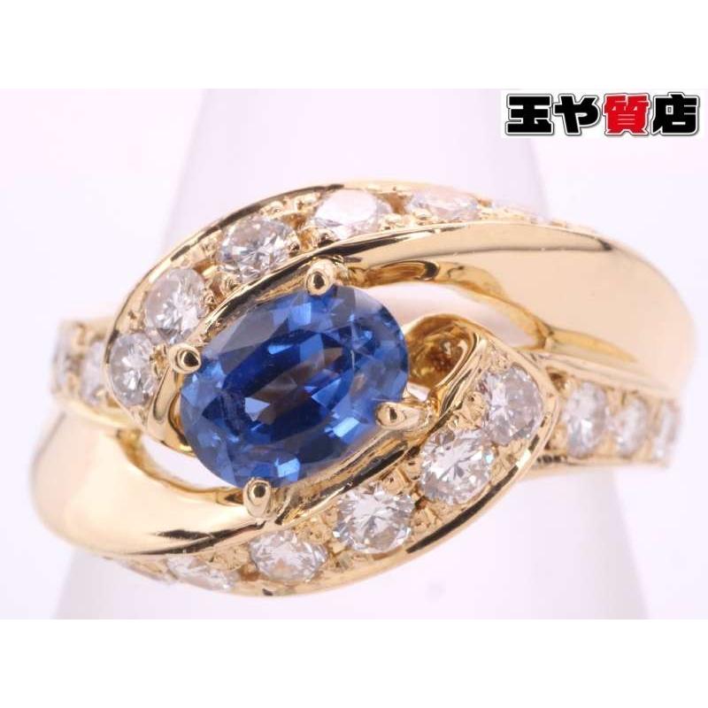 モニッケンダム 美品 サファイヤ 0.95ct ダイヤ 0.72ct デザイン 
