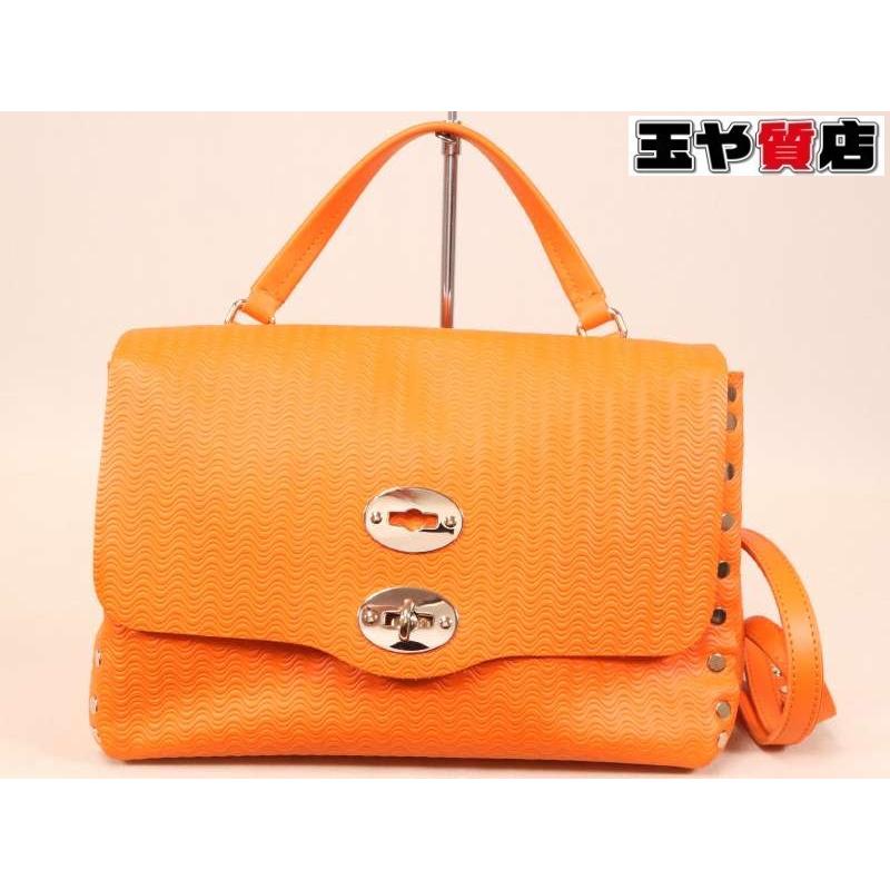 美品】ZANELLATOザネラート ショルダーバッグ POSTINA オレンジ