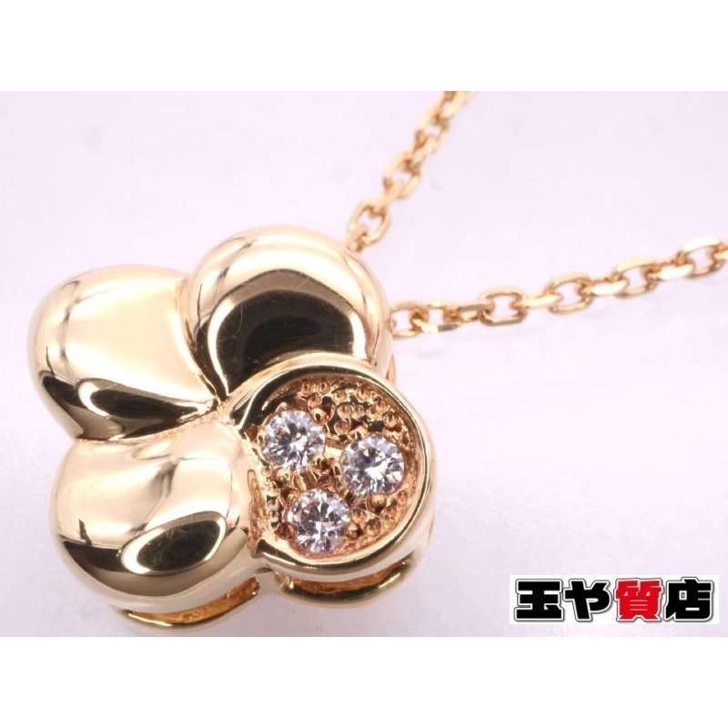 MIKIMOTO ミキモト 美品 ダイヤ 0.03ct フラワー ペンダント  