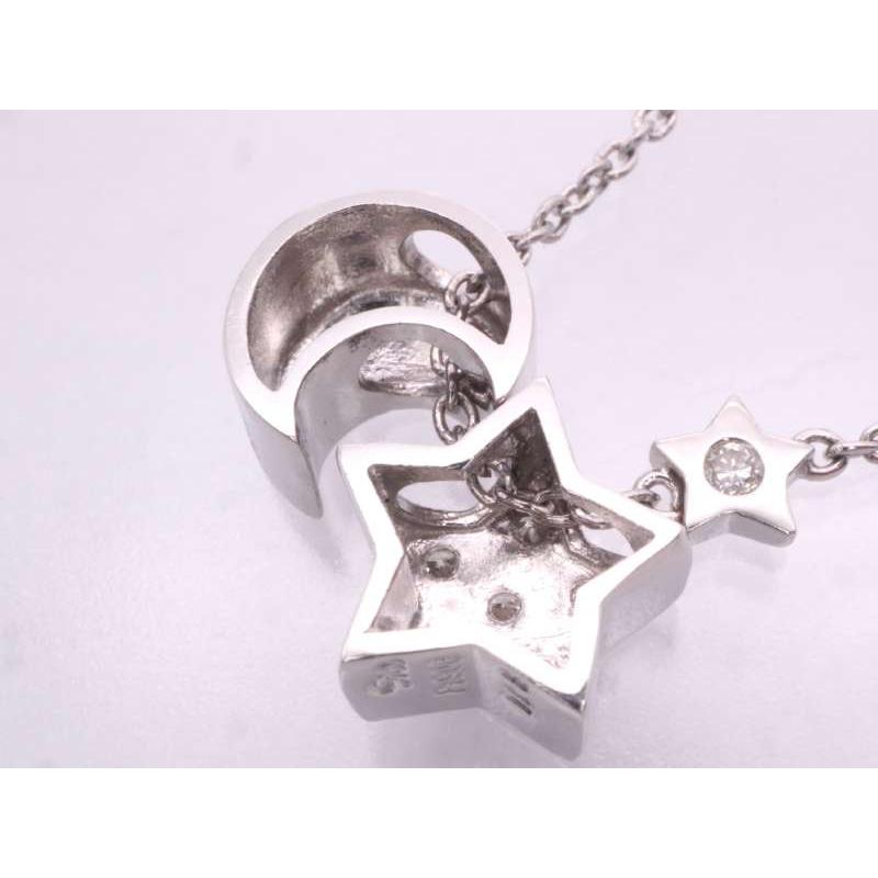 0.234ct ファッション プラチナ850ネックレス4g星スター.十字架