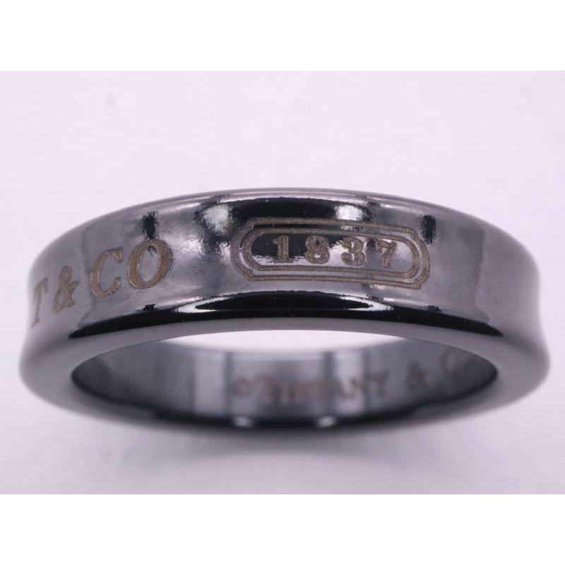 TIFFANY&Co. 1837　ティファニー　チタン ブラック リング TIFFANY&Co. ティファニー 美品 1837 ブラックチタン リング 8号