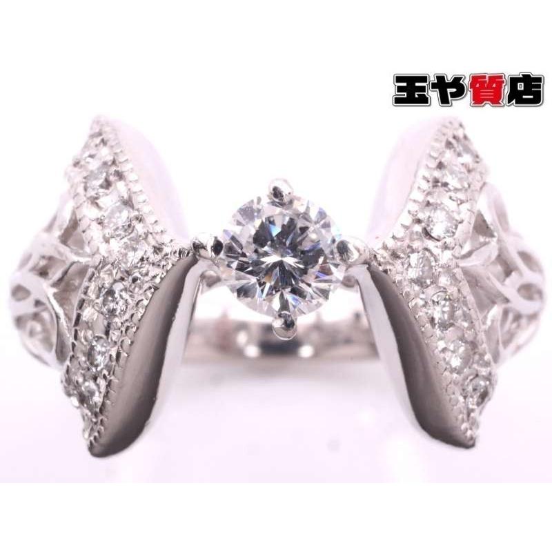 星の砂 センター ダイヤ 直径 約0.37cm ダイヤ0.36ct デザイン リング 