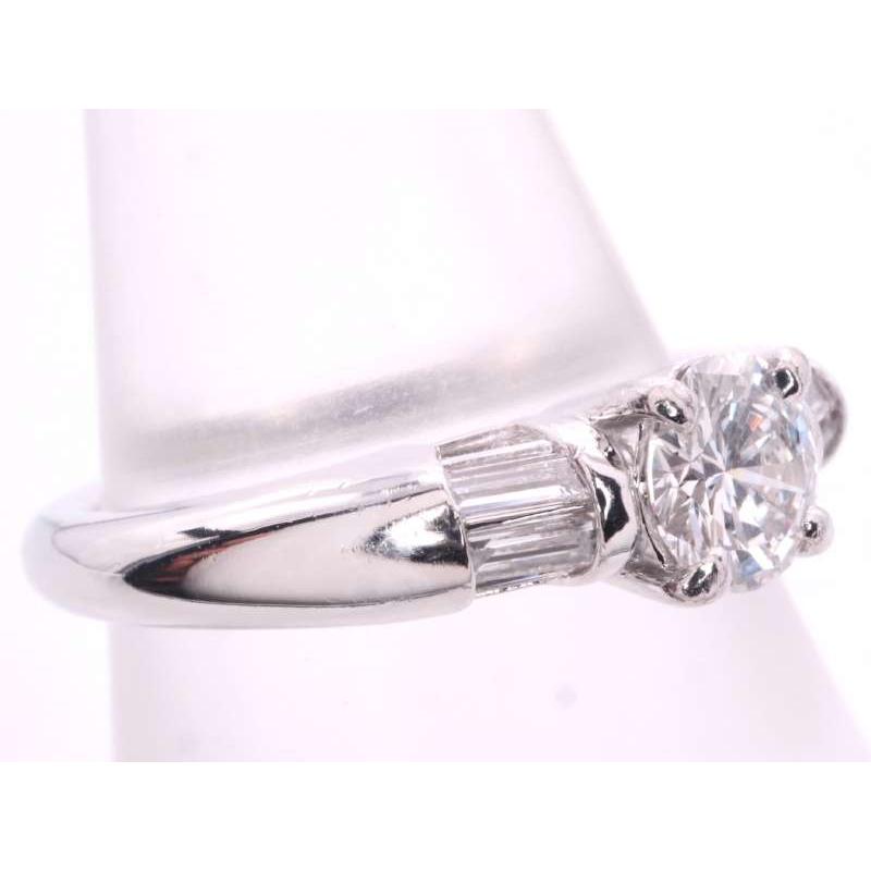 ダイヤ 0.465ct ダイヤ 0.20ct F,SI2,Fa デザイン リング 15号 pt900 