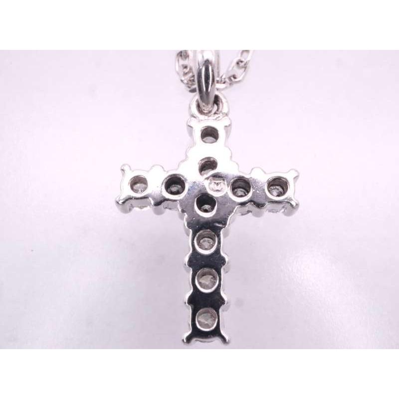 MIKIMOTO（ミキモト） 美品 ダイヤ 0.22ct クロス ペンダント