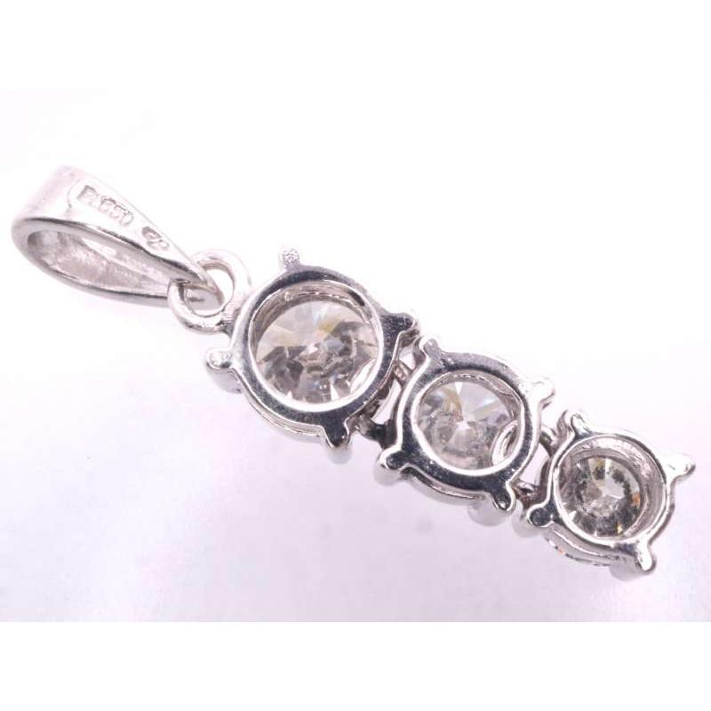 ダイヤ1.05ct 3P デザイン ペンダント ベネチアン ネックレス pt850 