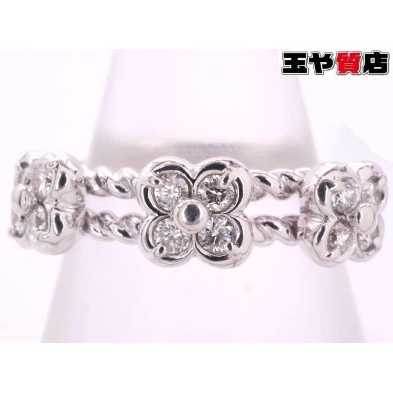Ponte Vecchio ポンテヴェキオ 美品 ダイヤ 0.24ct フラワー 3輪  