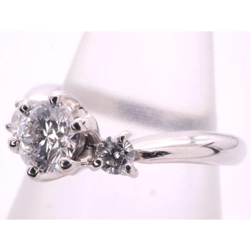 PT900 ダイヤ1.0ct デザインリング ダイヤ 0.286ct 0.092ct デザイン リング 6号 pt900 プラチナ