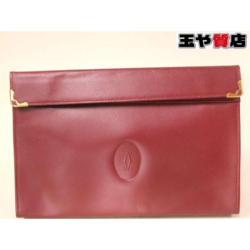 美品♡保存箱付♡マストライン♡Cartier カルティエ ロゴ レザー ポーチ 美品♡保存箱付♡マストライン♡Cartier カルティエ ロゴ レザー ポーチ
