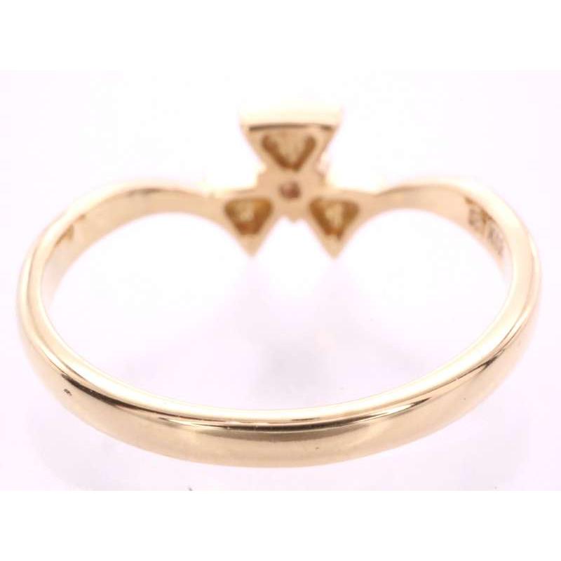 MIKIMOTO（ミキモト） 美品 ダイヤ 1P デザイン リング 9号弱 K18YG