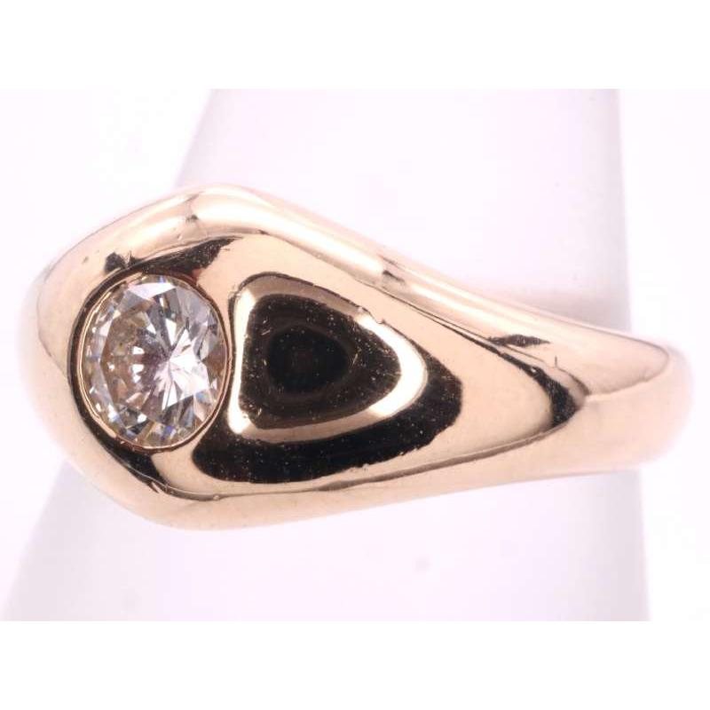 ダイヤ0.30ct デザイン リング 16.5号 K18YG イエローゴールド