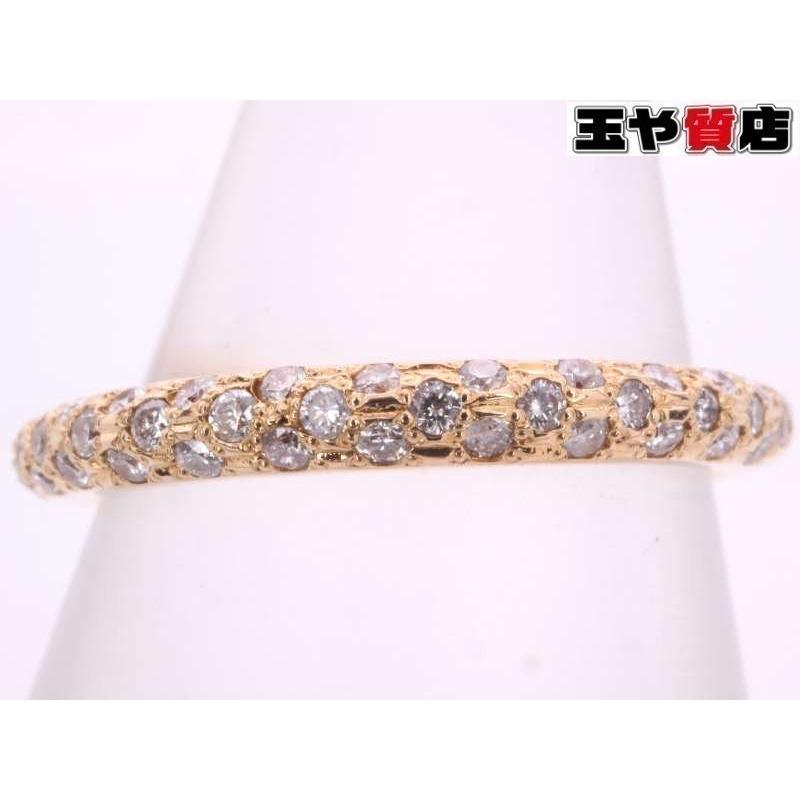 11/美品 アーカー K18WG 750 ダイヤ0.20ct リング 指輪