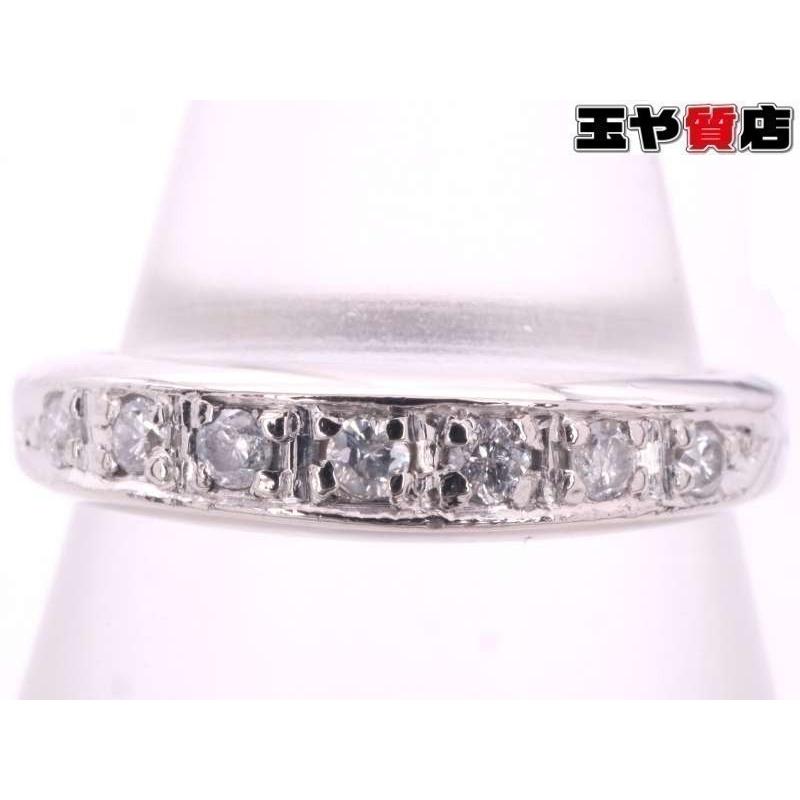 ダイヤ0.10ct デザインリング 8号強 pt900 プラチナ : 親切な 玉や質店 