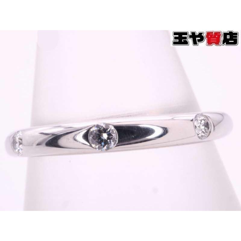 BVLGARI（ブルガリ） 美品 ダイヤ3P デザイン リング 7号 pt950