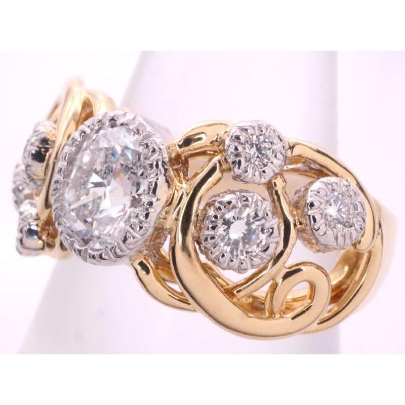 TASAKI タサキK18WGダイヤリング0.16c TASAKI（タサキ） 美品 ダイヤ0.56ct ダイヤ0.16ct デザイン リング14