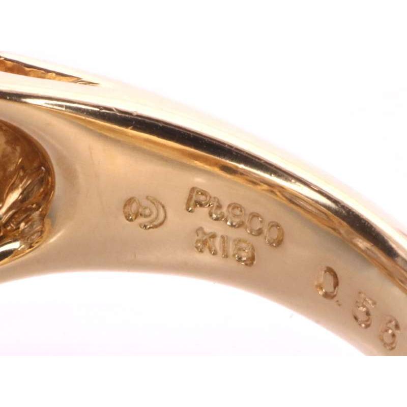 TASAKI（タサキ） 美品 ダイヤ0.56ct ダイヤ0.16ct デザイン リング14