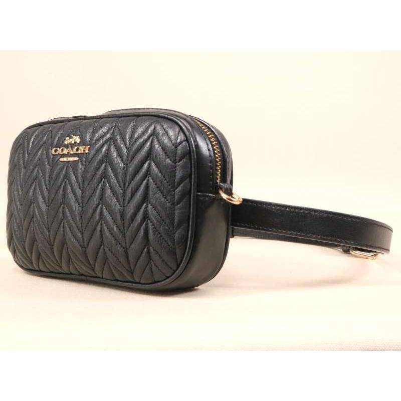 COACH（コーチ） F73384 ウエストポーチ レザー ブラック : 親切な 玉