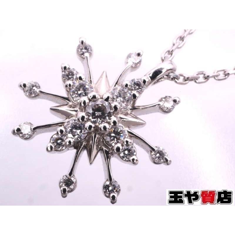 STAR JEWELRY（スタージュエリー） 美品 ダイヤ0.12ct スノーフレーク