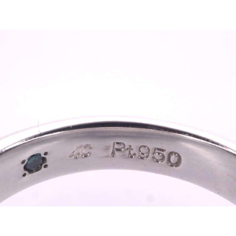 4℃（ヨンドシー） 美品 ダイヤ デザイン リング 8号 pt950 プラチナ 