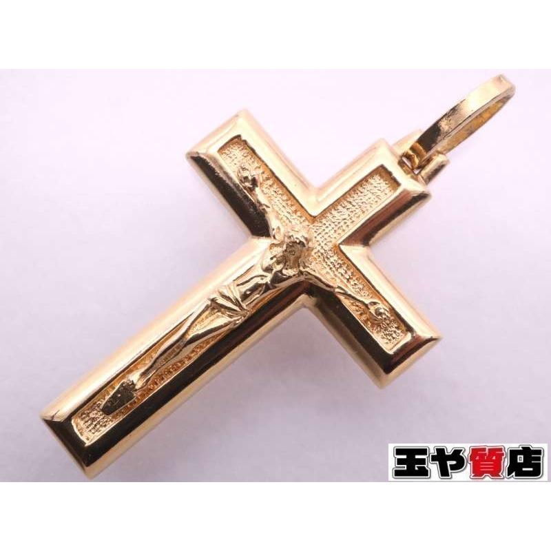 キリスト クロス ペンダントトップ 750 K18YG イエローゴールド : 親切 