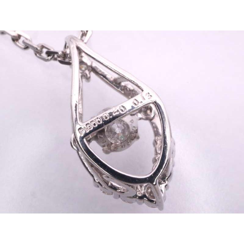 ダイヤ0.20ct ダイヤ0.13ct デザインペンダント ネックレス pt900 プラチナ_2