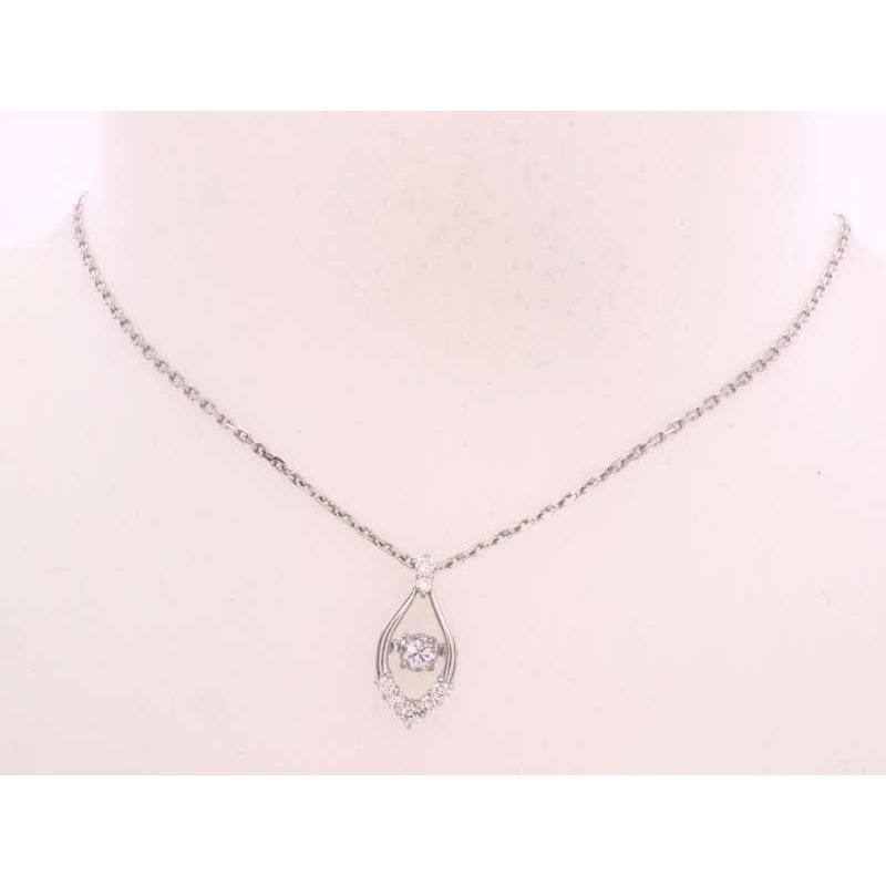 ダイヤ0.20ct ダイヤ0.13ct デザインペンダント ネックレス pt900 プラチナ_4