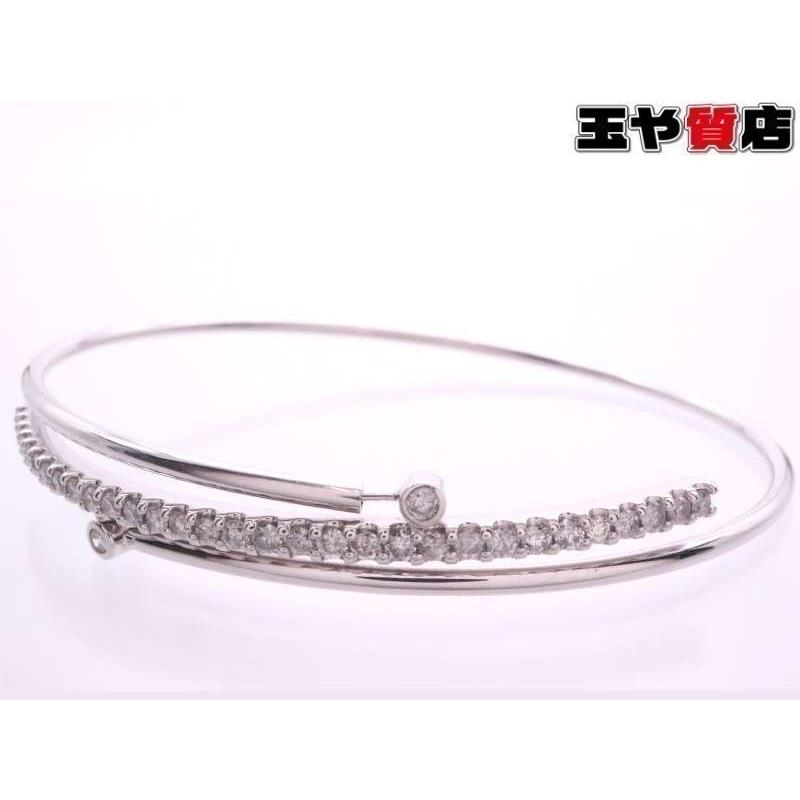 K18　WG　ダイヤBr　ブレスレット スクエアダイヤモンドブレスレット – K18WG、1.0カラット