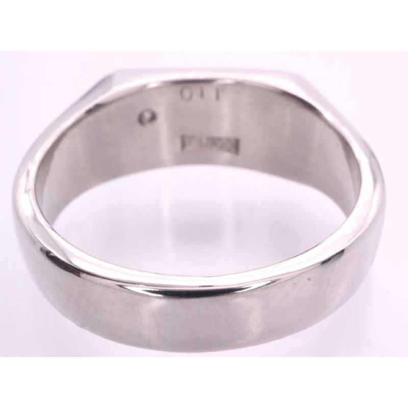 ダイヤ0.11ct 二色印台 リング15号 pt900 K刻印無し プラチナ イエロー 