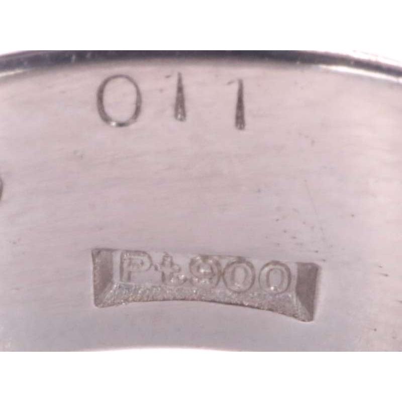 ダイヤ0.11ct 二色印台 リング15号 pt900 K刻印無し プラチナ イエロー 