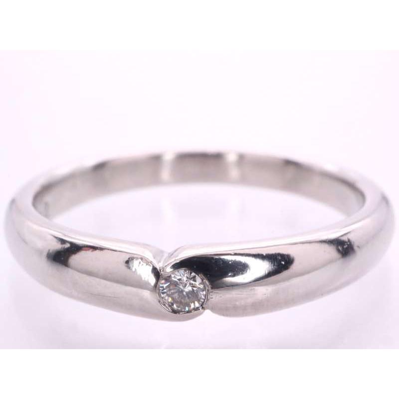 PT900 デザインリング 9号 CELINE セリーヌ ダイヤ0.02ct デザイン リング9号 pt900