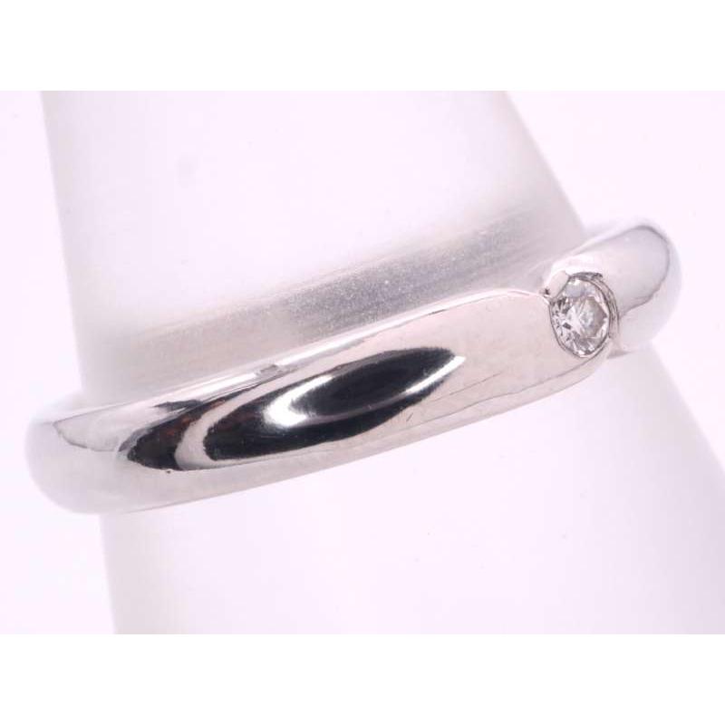 CELINE セリーヌ ダイヤ0.02ct デザイン リング9号 pt900