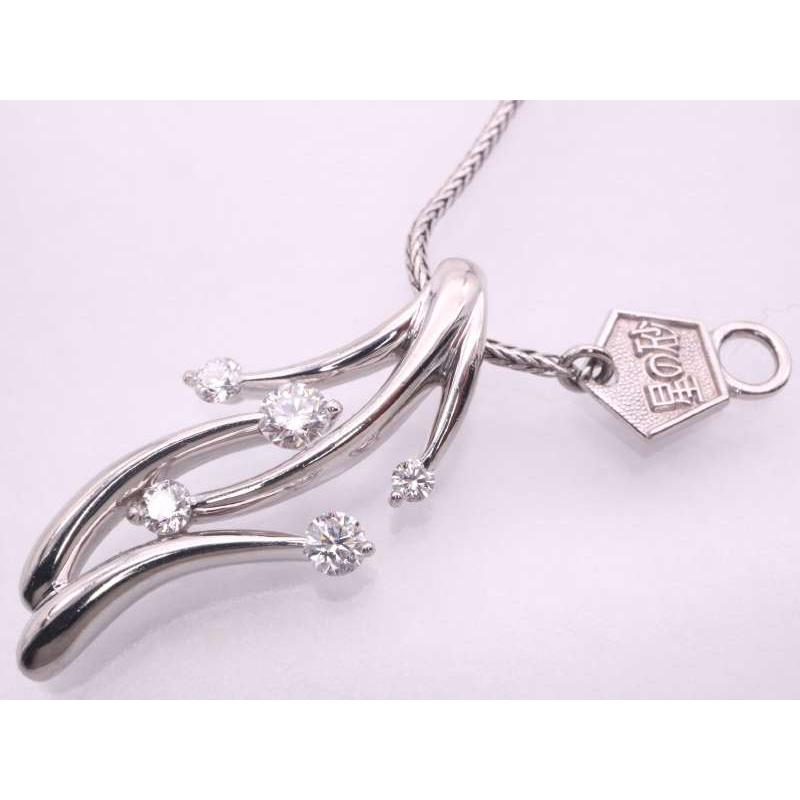 星の砂 ダイヤ0.27ct デザインペンダント ネックレス pt900 pt850 
