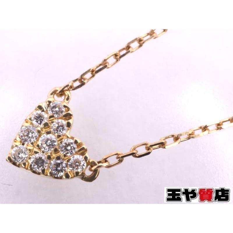 AHKAH アーカー 美品 パヴェダイヤ0.05ct ハートネックレス AHKAH アーカー 美品 パヴェダイヤ0.05ct ハートネックレス