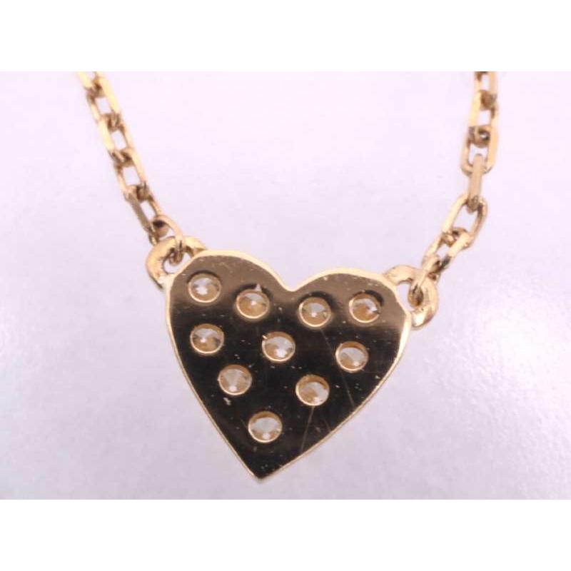 AHKAH アーカー 美品 パヴェダイヤ0.05ct ハートネックレス AHKAH アーカー 美品 パヴェダイヤ0.05ct ハートネックレス