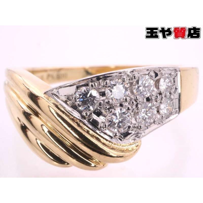 MIKIMOTO ミキモト ダイヤ0.21ct デザインリング 15号 pt900