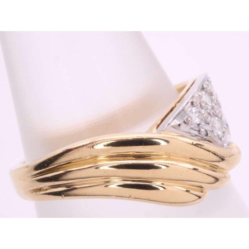 MIKIMOTO（ミキモト） ダイヤ0.21ct デザインリング 15号 pt900 K18YG 