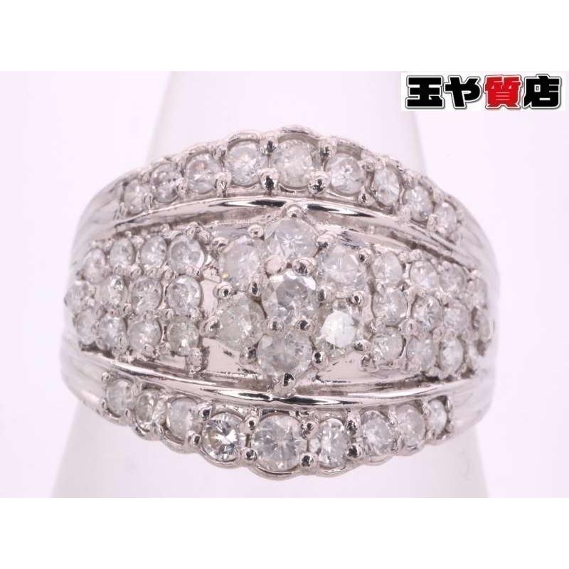 ダイヤ1.00ct デザインリング 18号弱 pt900 プラチナ : 親切な 玉や