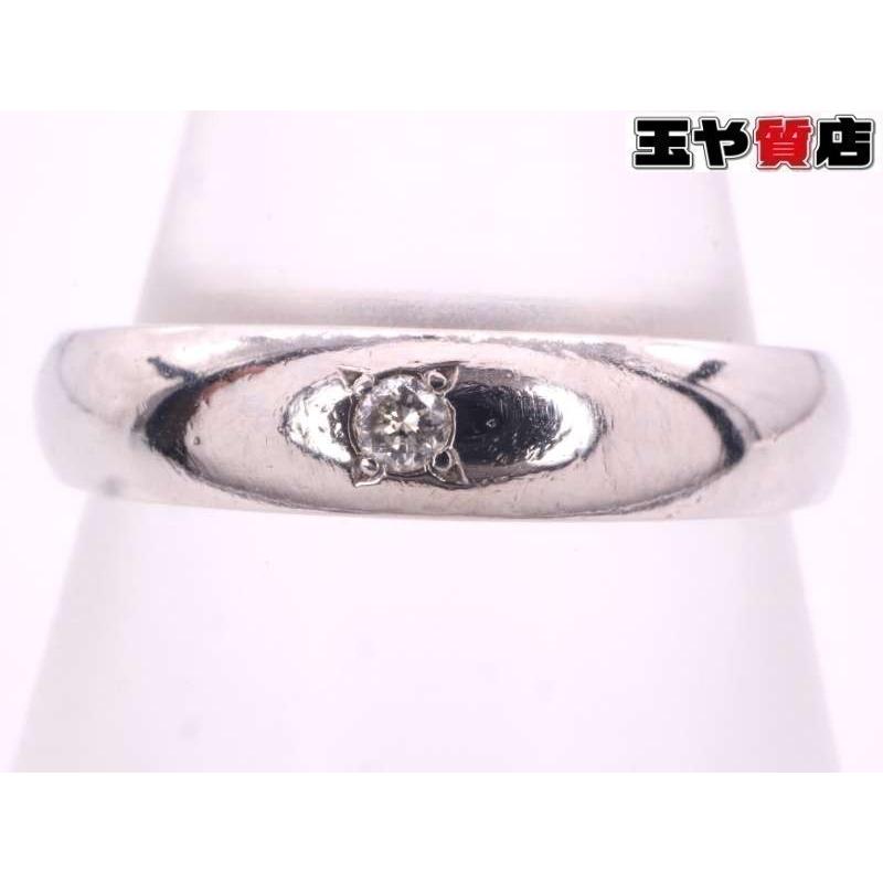 ダイヤ0.03ct 甲丸リング 16号 pt1000 プラチナ : 親切な 玉や質店 