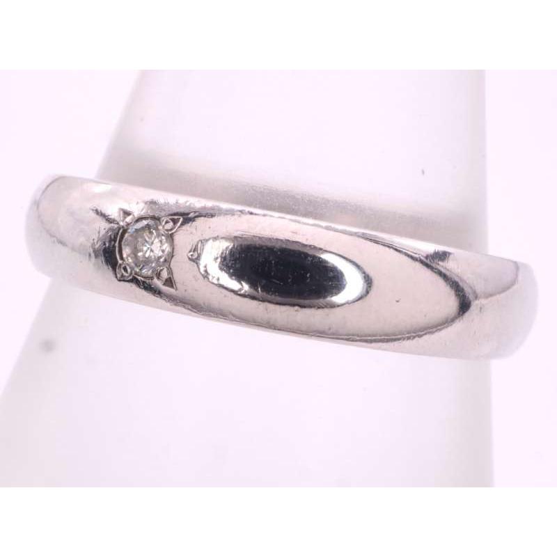 ダイヤ0.03ct 甲丸リング 16号 pt1000 プラチナ : 親切な 玉や質店 