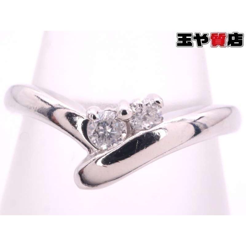 ダイヤ0.10ct デザインリング 12号 pt900 プラチナ : 親切な 玉や質店 