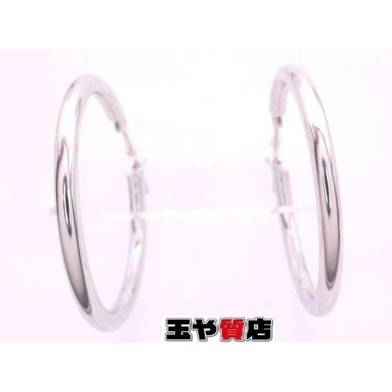 フープ ピアス K18WG ホワイトゴールド : 親切な 玉や質店 - 通販