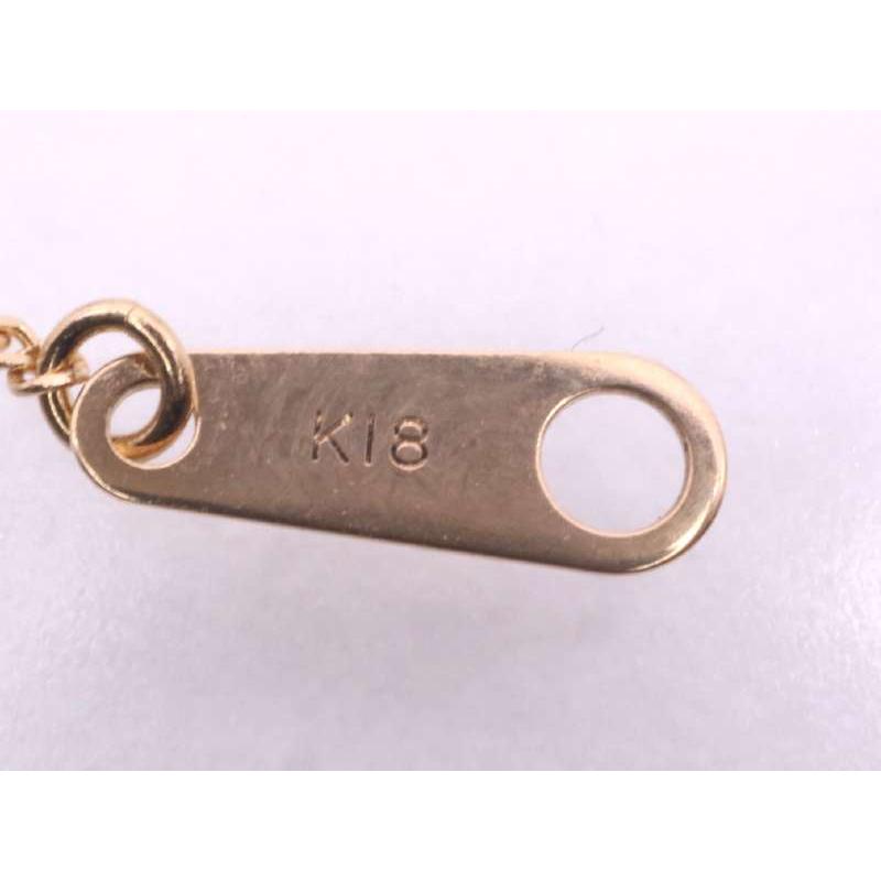 ダイヤ0.05ct クロスペンダント ネックレス K18YG イエローゴールド 