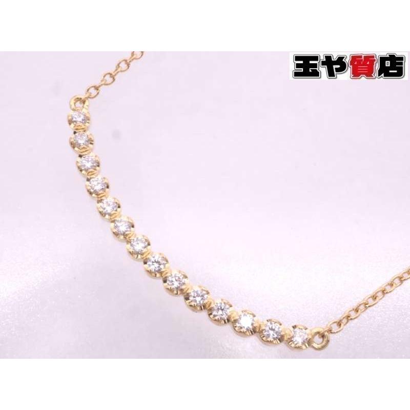 AHKAH（アーカー） ビリーブユー ダイヤ0.07ct ネックレス AU750 K18YG 