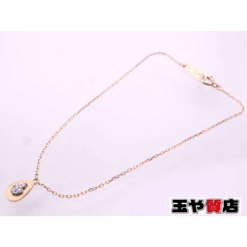 EAU DOUCE4℃ オデュース4℃ ダイヤ ペアシェイプチャーム ブレスレット