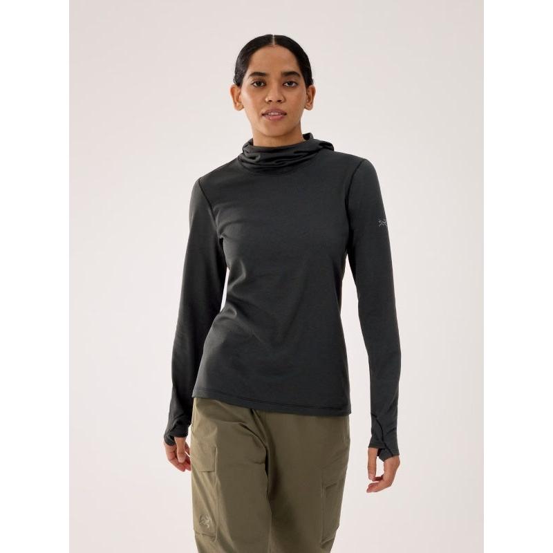 ティーマ サーマルフーディ レディース #Black Heather [X00001025701]　ARC'TERYX アークテリクス　レディース トップス フーディ ファーストレイヤー_1