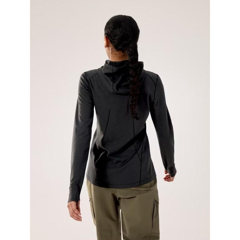 ティーマ サーマルフーディ レディース #Black Heather [X00001025701]　ARC'TERYX アークテリクス　レディース トップス フーディ ファーストレイヤー_2